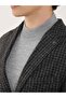 Men's Slim Fit Mono Collar Dark Gray Jacket - 5