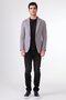 Men's Slim Fit Mono Collar Gray Jacket - 2