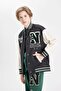 Boys' College Collar Snap Fastener Double Pocket Seasonal Bomber Jacket C7226A824Au - 8
