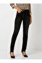 Women's Plus Size Black Contrast Stitched Lycra Slim Jeans 65N38135 - 3