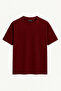 Unisex Organic Oversize Plain T-Shirt - Claret Red