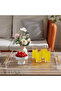 Tuva - New Generation Modern Tray with Gold Handles Transparent Plexiglass (45X40 cm) - 5