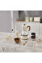 Tuva - New Generation Modern Tray with Gold Handles Transparent Plexiglass (50X50 cm) - 4