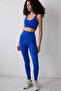 Cobalt Blue Light Support Contrast Seamless Sports Bra - 6