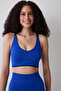 Cobalt Blue Light Support Contrast Seamless Sports Bra - 2