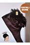 Frilly Inner Bun Bonnet Brown Cotton Combed Fabric Daily Women's Hijab Headscarf Ready Turban - 3