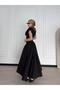 draped wide flared skirt gathered waist design short-sleeved fitted Pinterest chic alternative midi dress - 5
