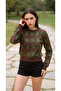 Brown First Quality Soft Textured Diamond Pattern Sweater