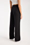 Women's Pleated Fabric High Waist Palazzo Pants - 8