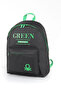 "Green" School Backpack Black / 03805 - 2