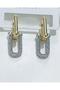 Double Color Zircon Stone Sparkling Earrings - 2