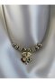 Steel Zircon Stone Clover Necklace