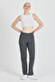 Women's Smoked High Waist Ribbed Loose Leg Casual Thin Sweatpants Pajamas - 2