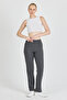 Women's Smoked High Waist Ribbed Loose Leg Casual Thin Sweatpants Pajamas - 3
