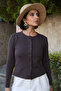 Basic Buttoned Bitter Brown Waffle Cardigan - 6
