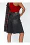 Women's Long Bermuda Denim Shorts Ripped Detailed Midi Length - 3