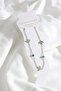 STEEL BIRD FIGURED EVIL EYE DETAIL SILVER ANKLE