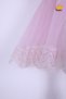 0-24 Months Baby Girl Evening Dress with Seersucker Tulle Skirt, Holiday Dress, Hair Band Set, Pink 1007 - 5