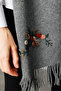 قبعة نسائية من الجانب الواحد مطرزة باللون الروكوكو من الصوف المدخن - 5