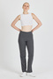 Women's Smoked High Waist Ribbed Loose Leg Casual Thin Sweatpants Pajamas - 2
