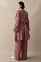 Ribbed Handle Drawstring Dusty Rose Ayrobin Set - 4