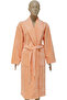 Salmon Women/Men Unisex Shawl Collar Home, Hotel, Spa, Bath Bathrobe One-Piece - 3