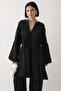 Ribbed Handle Drawstring Black Ayrobin Suit - 3
