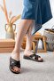 Mulex Women's Slip-On, Stylish, Casual Black Slippers - 4