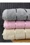 Line 3-Piece Bath Towel Set – 3 Pieces 100X150 cm 100% Cotton, Soft Textured, Striped Patterned Towels - 4