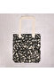 Wolo - Eco-Friendly Black Canvas Shoulder Bag with Piece Pattern - 6