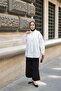 Women's Sleeveless Lace-Up Bow Shirt White - 3