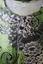 Women's Plus Size Lycra Stone Mixed Pattern Three Quarter Sleeve (4 Season) Mother T-Shirt Blouse - Green - 4