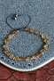 Certified Faceted Citrine & Hematite Natural Stone Macrame Bracelet - 2