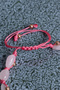 Certified Pink Quartz & Hematite Natural Stone Macrame Bracelet - 5