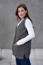 Women's Seasonal Knitted Model Three Buttons on the Front Double Pockets Mercerized Woven Classic Mother Vest - 6