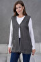 Women's Seasonal Knitted Model Three Buttons on the Front Double Pockets Mercerized Woven Classic Mother Vest - 4