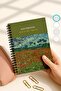 Van Gogh A5 Spiral Line School Notebook, 50 Sheets 100 Pages, Cardboard Cover Notepad, Poppy