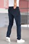 Premium Men's Dark Navy Blue Color Regular Fit Relaxed Cut Stretchy Lycra Denim Jeans Jeans Trousers - 6