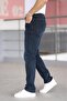 Premium Men's Dark Navy Blue Color Regular Fit Relaxed Cut Stretchy Lycra Denim Jeans Jeans Trousers - 3