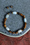Certified Akumarin & Tiger Eye & Hematite Natural Stone Macrame Bracelet - 2