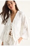 Women's Front Tie Self Embroidery Tassel Casual Kimono - 5