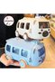 Teddy Bear Water Bottle, Bus Water Bottle, Teddy Bear Print Themed Water Bottle, Teddy Bear Car Water Bottle with Straw, 500ml - 3