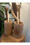 Set of 2 Bamboo Cups, 2 Bamboo Straws and 1 Bamboo Straw Cleaning Brush - 3