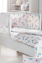 Baby 5-Piece Sleeping Set 100% Cotton 100X135Cm Blue Flying Baloon -Duvet Cover Set- 70X140 Elasticized - 2