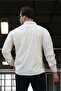 Corduroy Men's Velvet Shirt - Ecru - 6