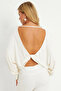 Women's Ecru Knot Detailed Blouse Gç176 - 8