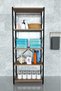 Aroyal Metal Bathroom Cabinet Bathroom Shelf Bathroom Organizer Bathroom Organizer Walnut - 3