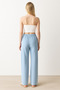 Blue Cotton Linen Trousers - 2