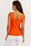 Women's Black-Orange Double Ladder Collar Knitwear Blouse YV123 - 5
