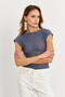 Women's Indigo Backless Lace Blouse Zh04 - 5